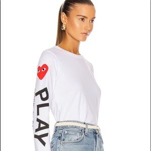 PLAY COMME des GARCONS Long Sleeve Emblem Tee